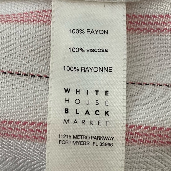 BHWM pink and Ivory long sleeve button down classic blouse, striped, Sz 0 - Picture 7 of 11